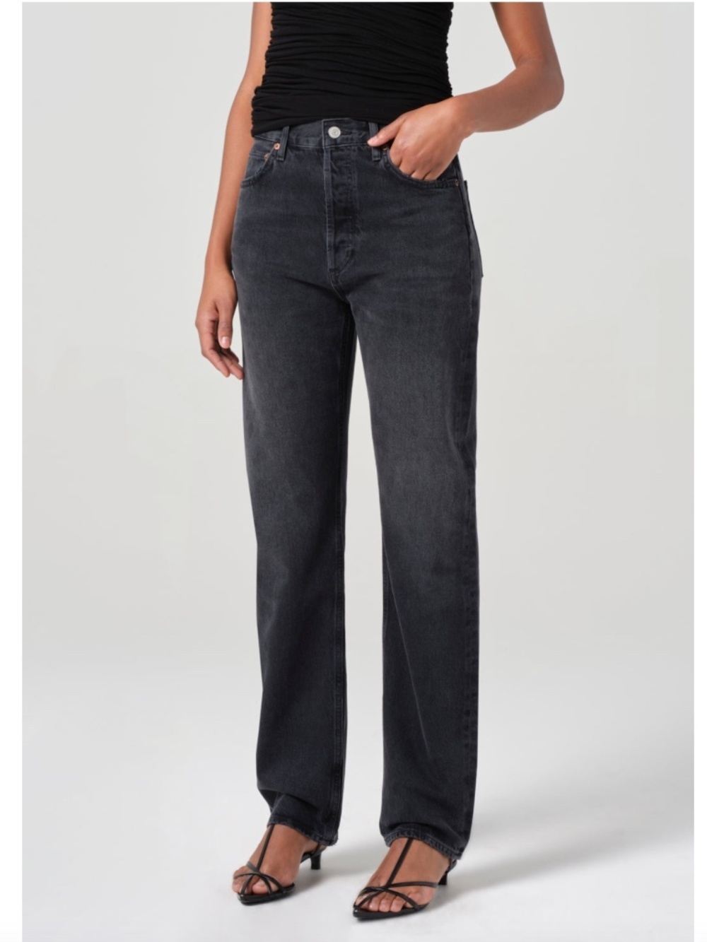 AGOLDE 90s Pinch Waist High Rise Straight Jeans in Hitch